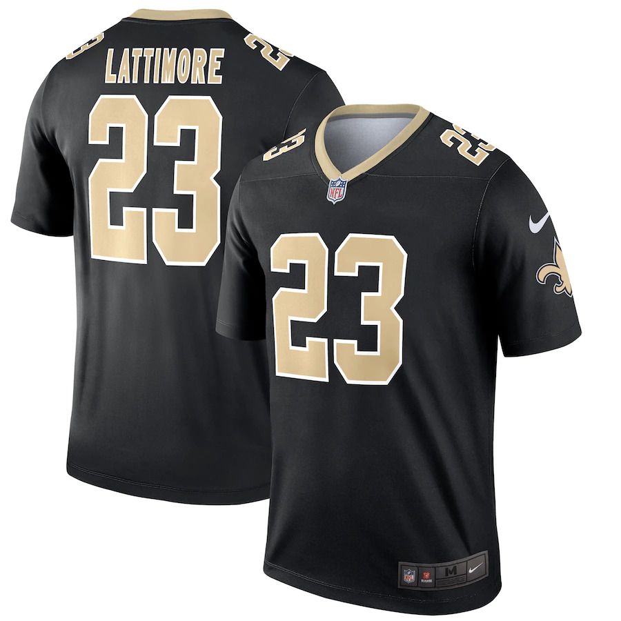 Men New Orleans Saints #23 Marshon Lattimore Nike Black Legend NFL Jersey